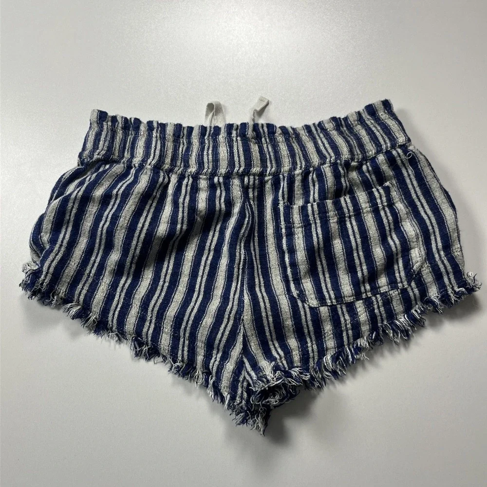 BDG Urban Outfitters Mini‎ Shorts Size L Linen Blend Striped Hot Pants Lot of 2